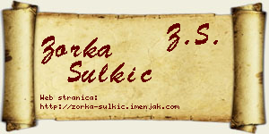 Zorka Šulkić vizit kartica